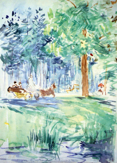 Berthe Morisot Wagon at the Bois de Boulogne