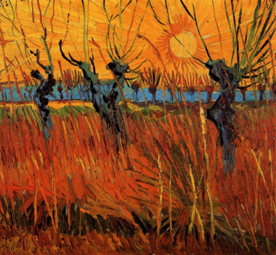 Vincent van Gogh Willows at Sunset