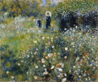 Pierre-Auguste Renoir Woman with a Parasol in a Garden