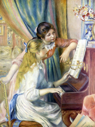 Pierre-Auguste Renoir Young girls at the piano