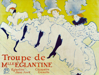 Henri de Toulouse-Lautrec la troup de mlle Elegant poster 1895 by Lautrec